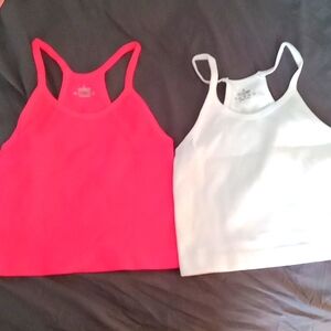 Five stretchy tank crop tops
